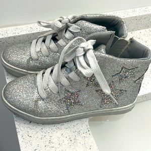 Steve Madden girls glittered high tops